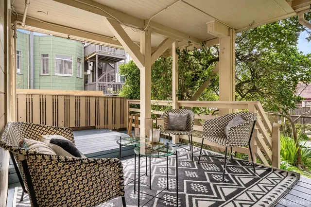 a view of a chairs in patio of the house