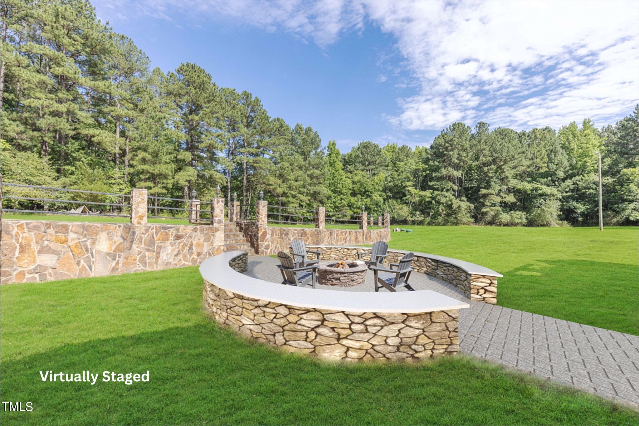 1039 North Chavis Road Kittrell, NC 27544 - Photo 50 of 53 a garden with tall trees