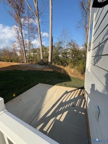 a view of outdoor space with garden