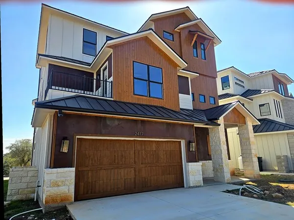 a front view of a house