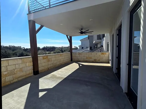 a view of balcony with couch