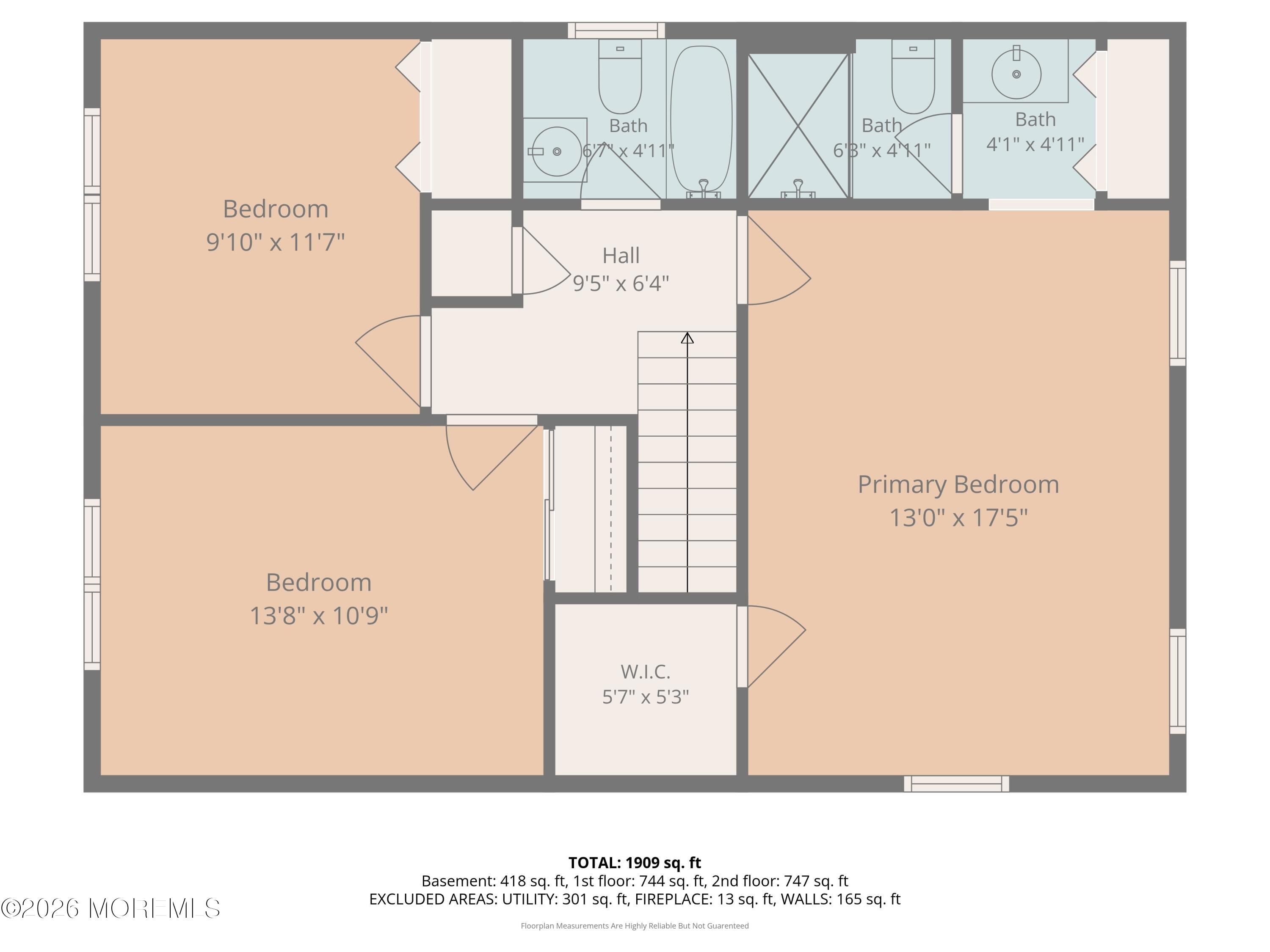 130 Stokes Street Freehold, NJ 07728 - Photo 43 of 45 Floorplan 2nd Floor