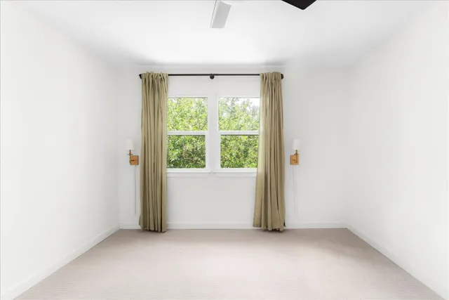 an empty room with window