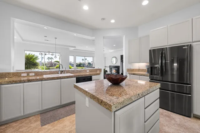 a view of a lake with a mountain view