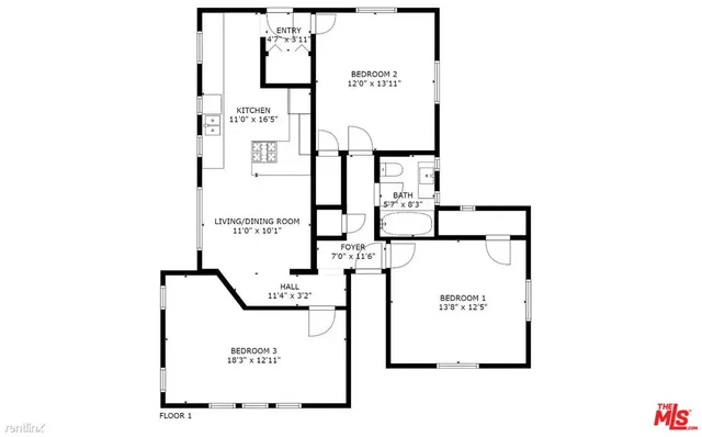 a picture of a park with an bench