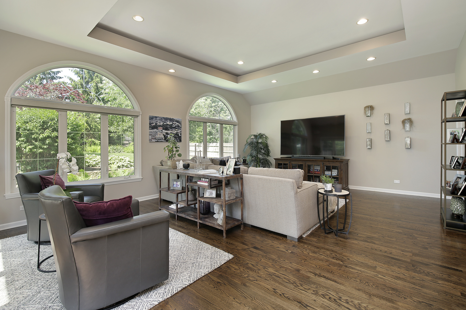2040 Maplewood Road Northbrook, IL 60062 - Photo 9 of 30 a living room with furniture a flat screen tv and a large window