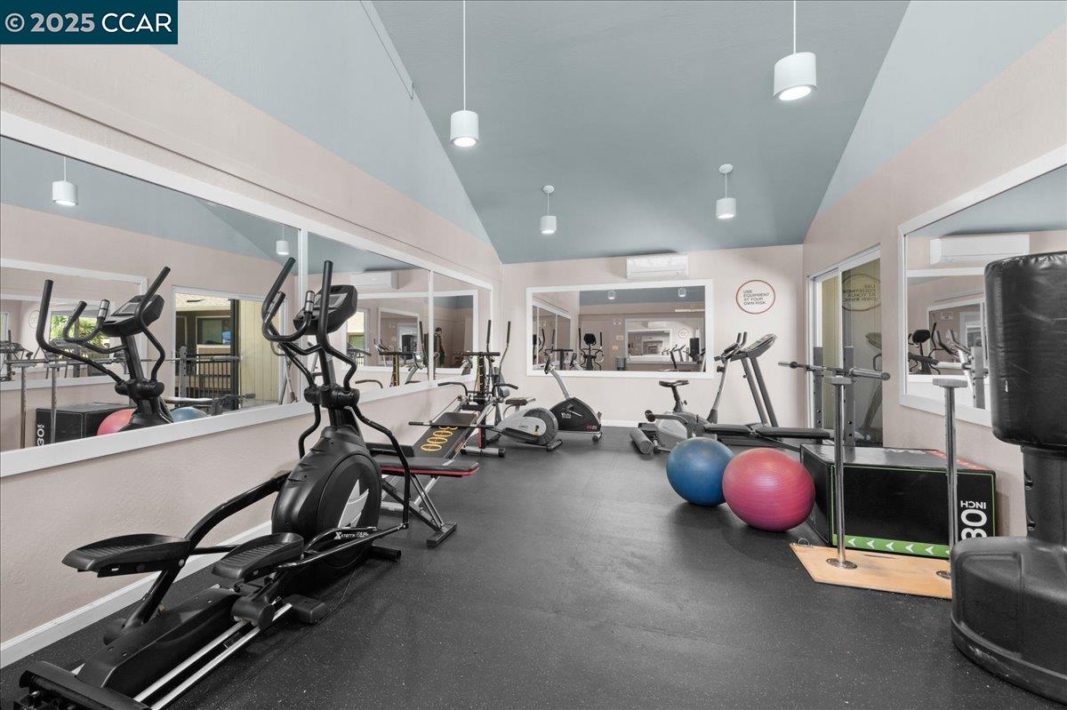 8975 Alcosta Boulevard, Unit 116 San Ramon, CA 94583 - Photo 23 of 31 a view of a room with gym equipment
