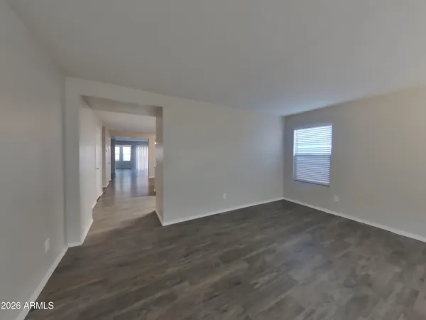 a view of a livingroom with a window