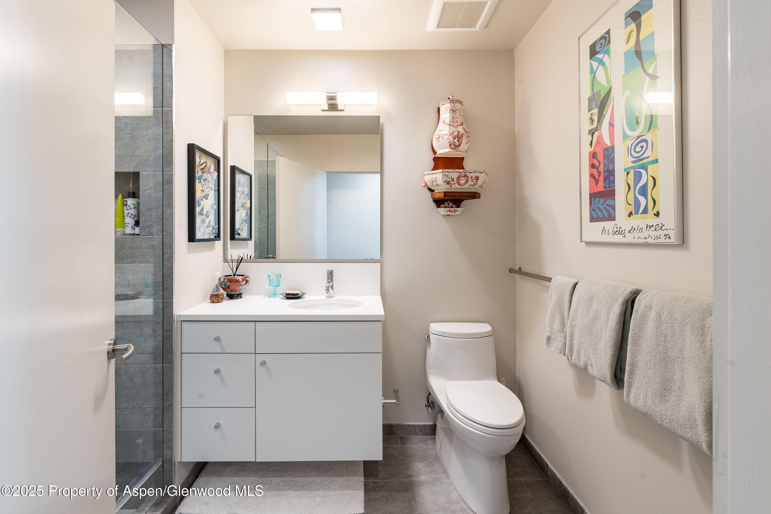 102 Evans Road, Unit 104 Basalt, CO 81621 - Photo 27 of 44 a bathroom with a toilet sink and mirror