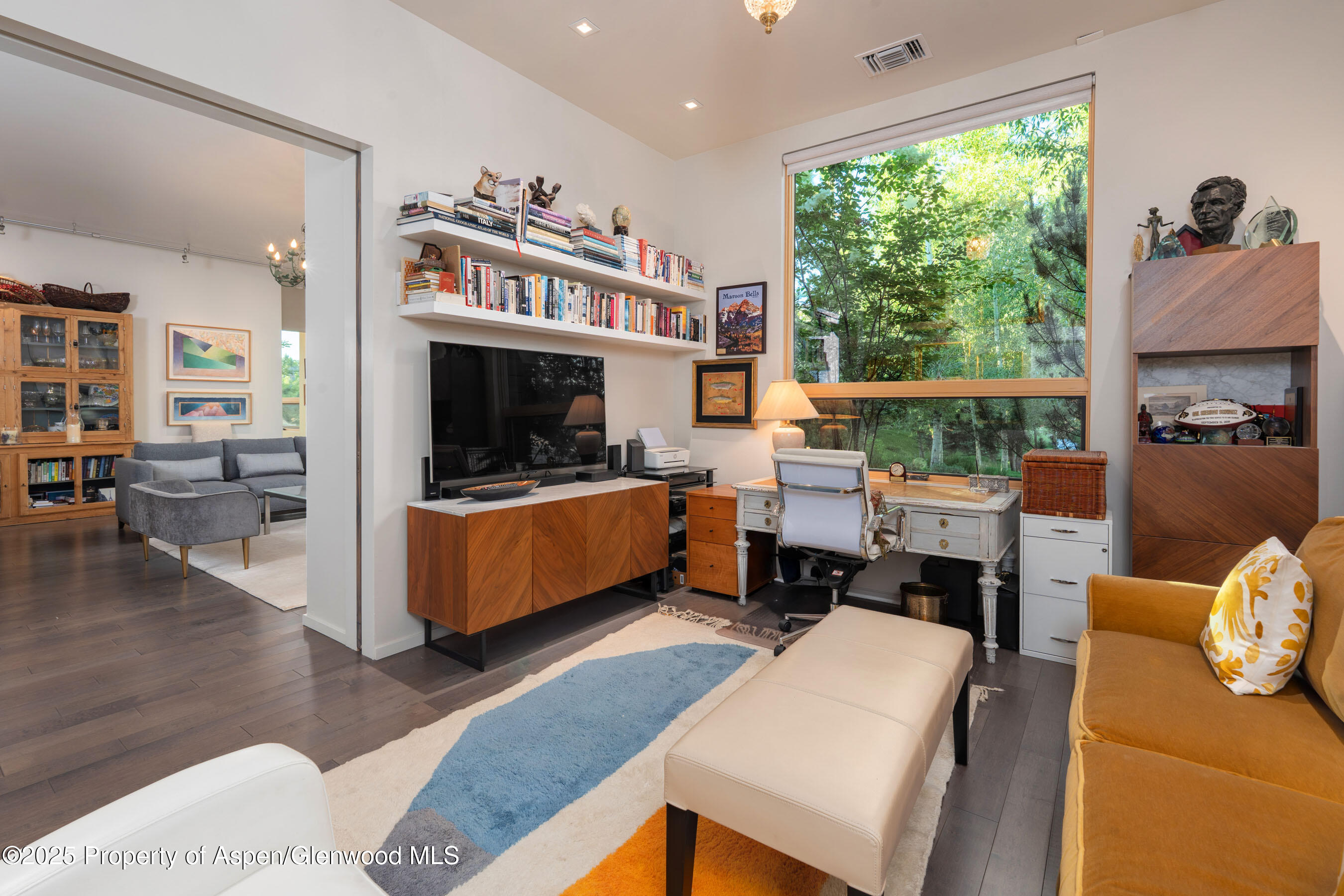 102 Evans Road, Unit 104 Basalt, CO 81621 - Photo 30 of 44 a living room with furniture and a flat screen tv