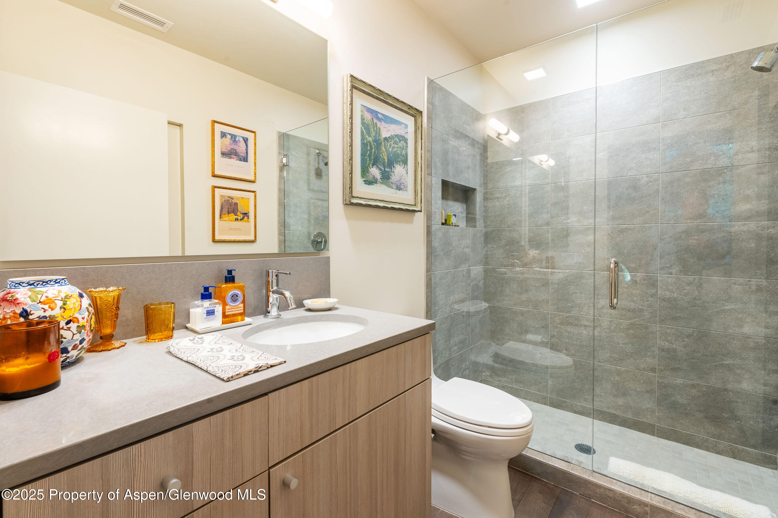 102 Evans Road, Unit 104 Basalt, CO 81621 - Photo 32 of 44 a bathroom with a sink a toilet and shower