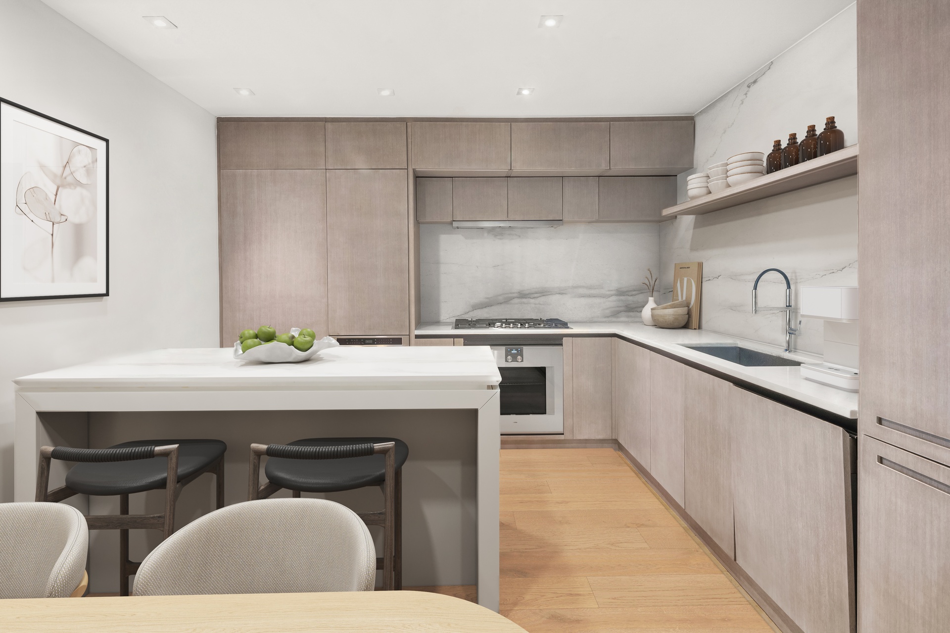 225 14th Street, Unit GARDENA Brooklyn, NY 11215 - Photo 5 of 14 a kitchen with a sink cabinets and window