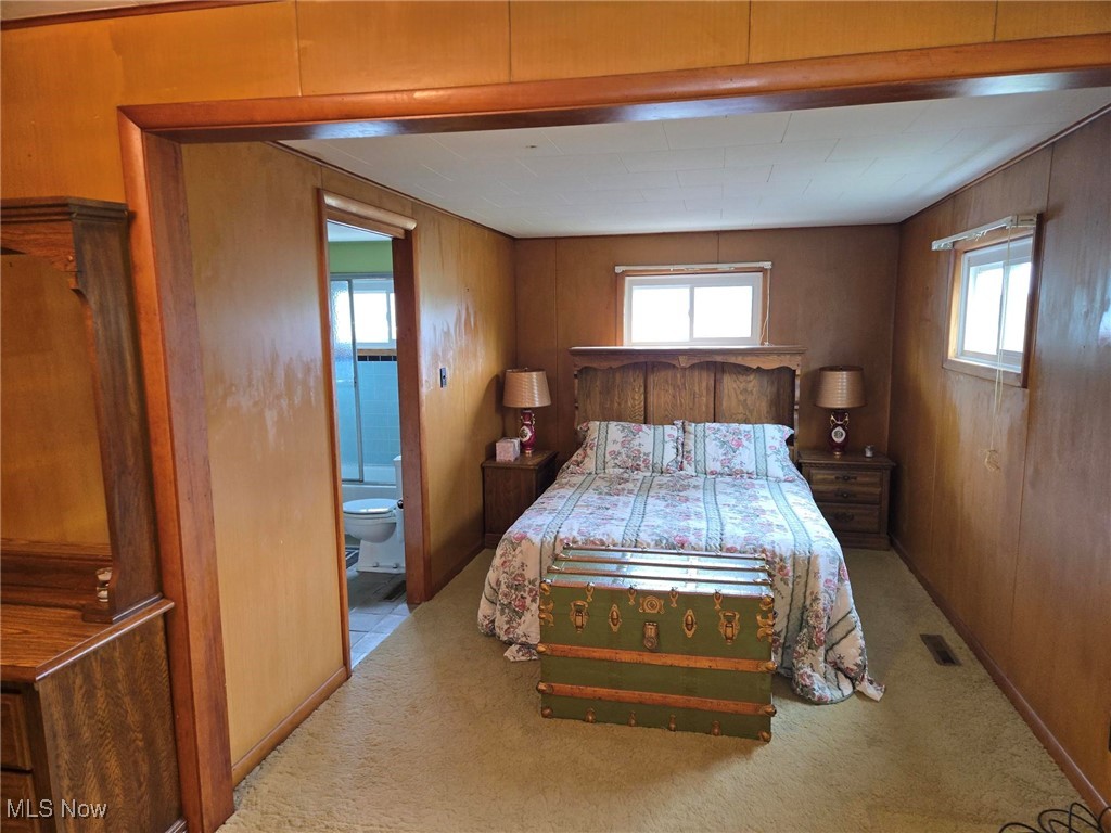 360 Glass Road Malta, OH 43758 - Photo 5 of 32 Bedroom featuring wood walls and carpet
