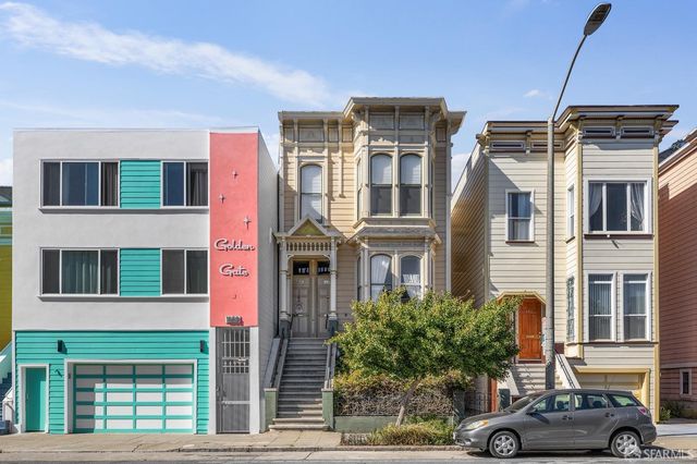 a front view of a multi story residential apartment building