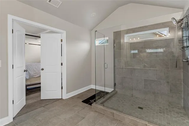 a view of store room with shelves