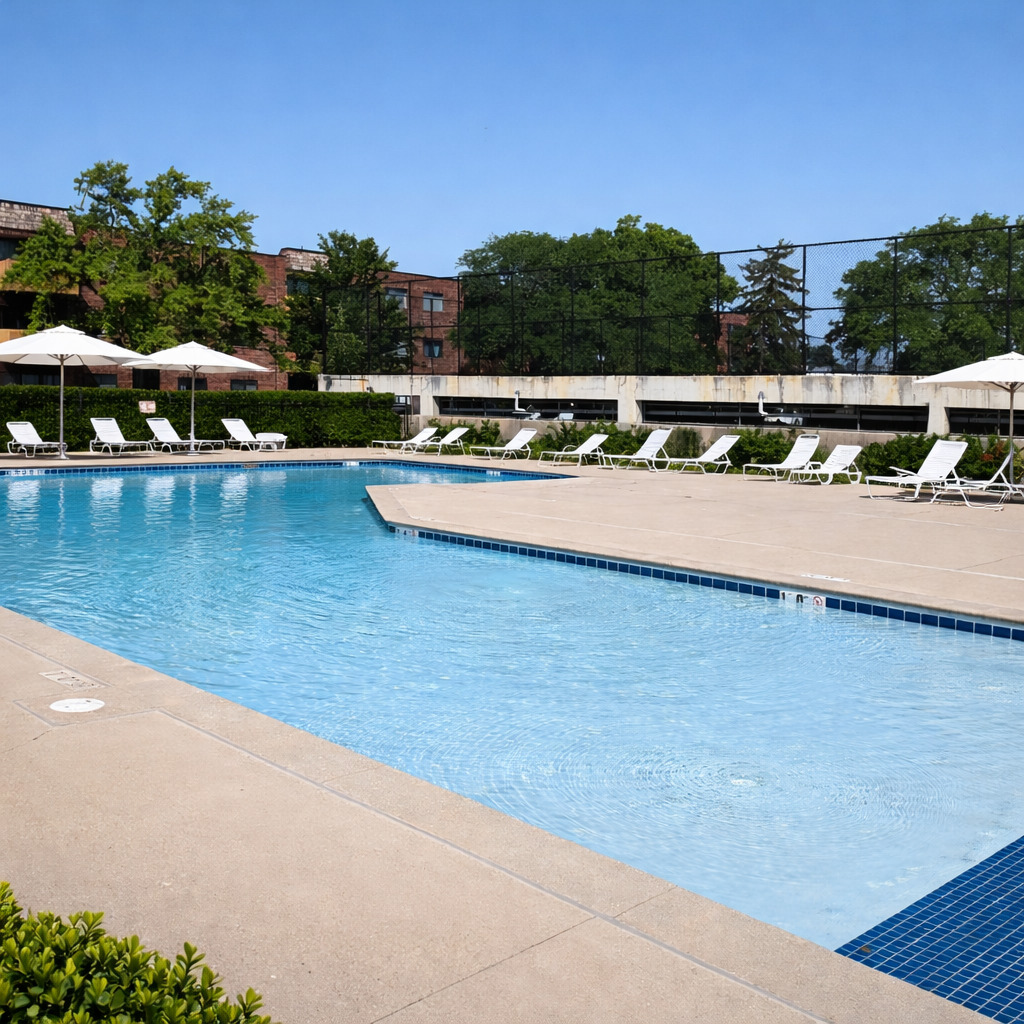925 Spring Hill Drive, Unit 101 Northbrook, IL 60062 - Photo 18 of 19 a view of a swimming pool with a yard