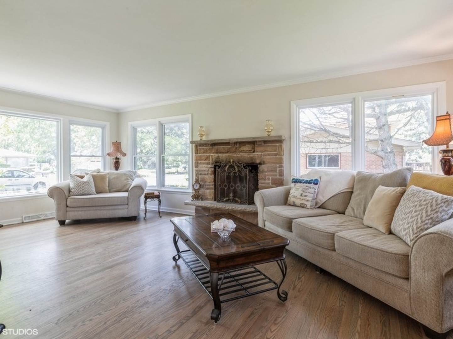 2220 Walnut Street Park Ridge, IL 60068 - Photo 6 of 25 a living room with furniture and a fireplace