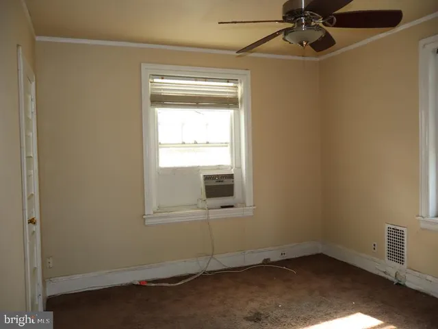 an empty room with a window
