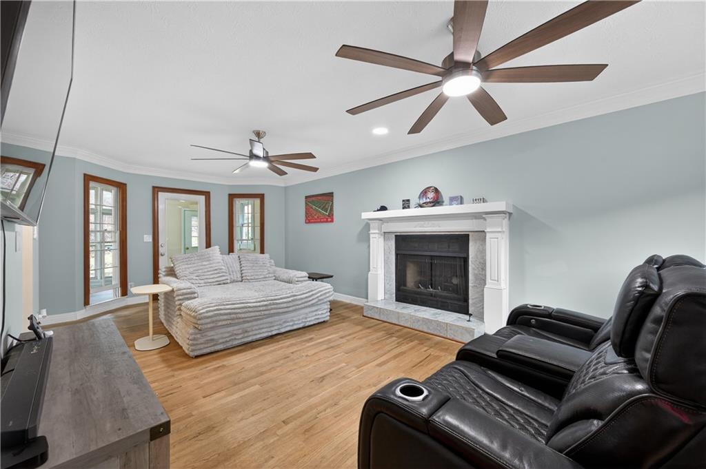 2878 Cardinal Trace Duluth, GA 30096 - Photo 3 of 42 a living room with furniture and a fireplace