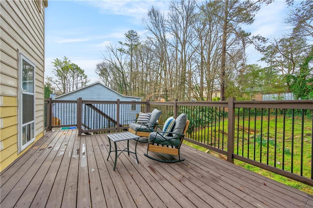 2878 Cardinal Trace Duluth, GA 30096 - Photo 33 of 42 a view of backyard with a deck and hardwood floor