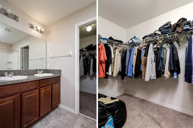 a view of a walk in closet