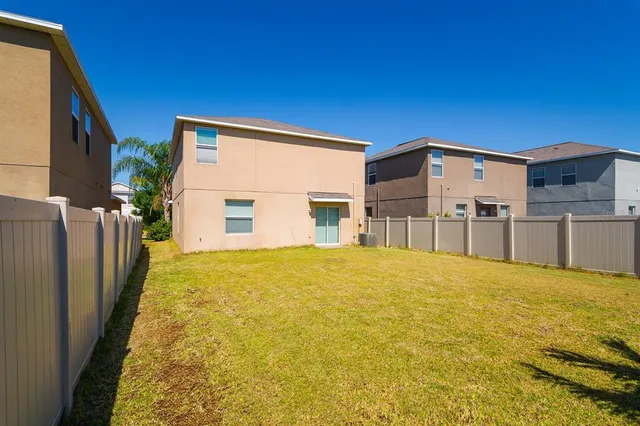a view of a house with a backyard