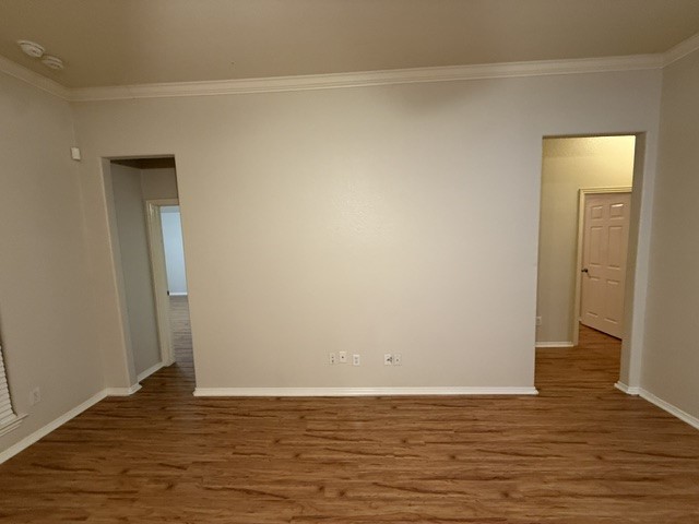 20724 Kearney Hill Road Pflugerville, TX 78660 - Photo 23 of 40 Spacious room featuring wood-finish flooring, crown molding, and neutral wall tones