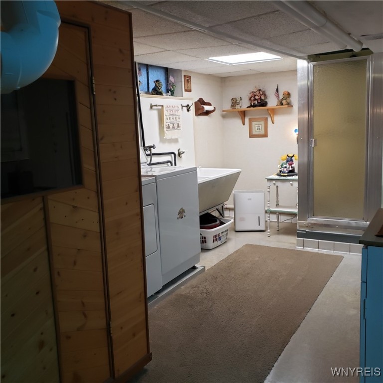 6717 Errick Road Wheatfield, NY 14120 - Photo 24 of 50 Sauna to the left of the washer & dryer
