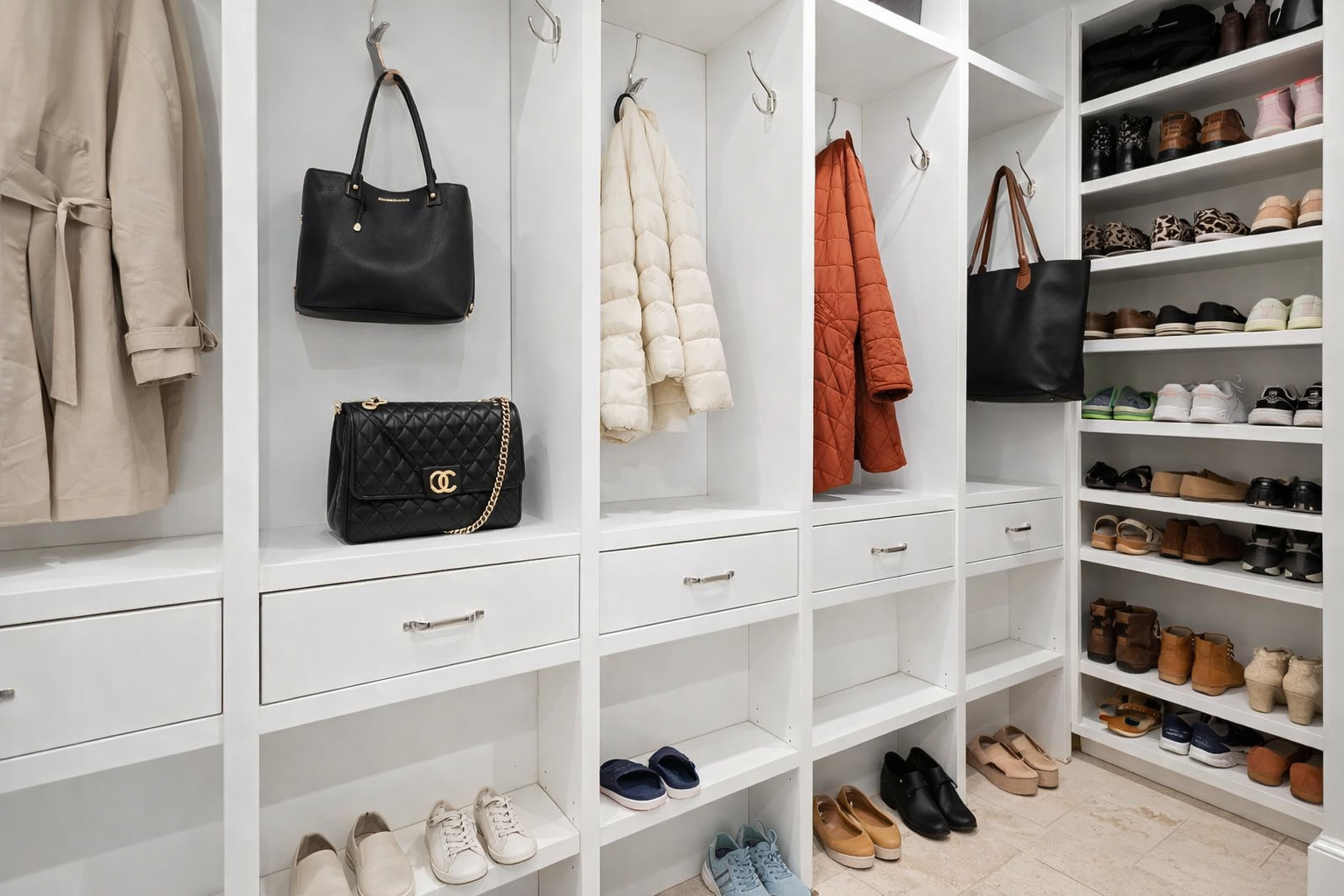 458 West Deming Place Chicago, IL 60614 - Photo 32 of 34 a view of walk in closet with clothes and shoes