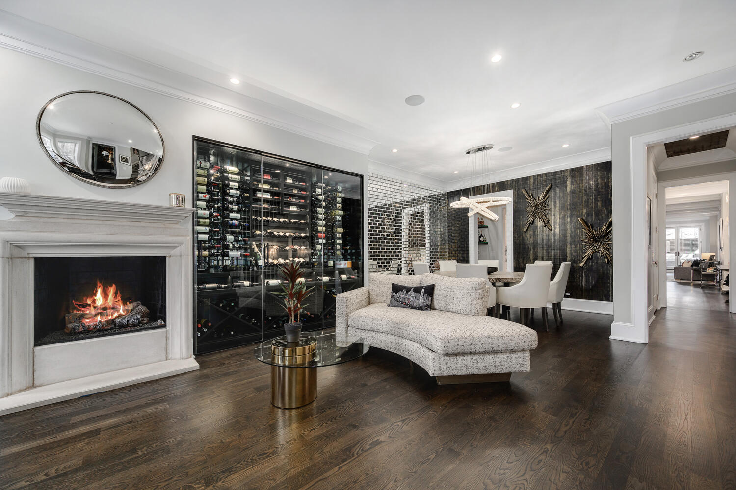 458 West Deming Place Chicago, IL 60614 - Photo 5 of 34 a living room with furniture and a fireplace