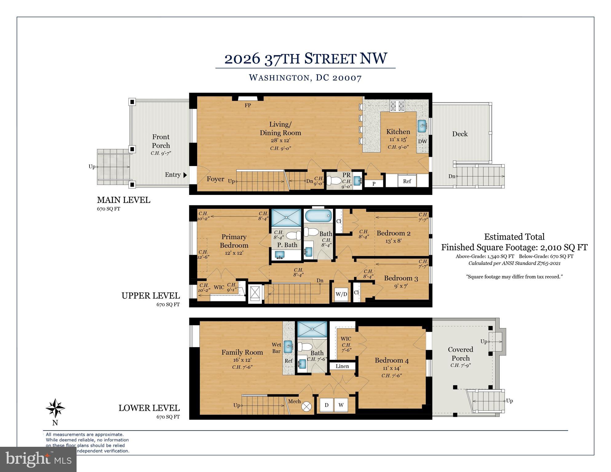 2026 37th Street Northwest Washington, DC 20007 - Photo 44 of 45 Floor Plan