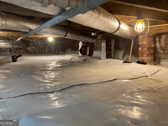 a view of a pathway of a building