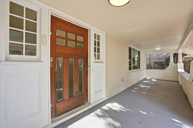 a view of front door