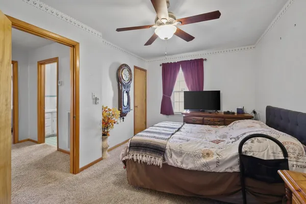 a view of a livingroom with furniture and a furniture