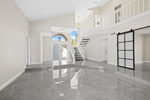 a view of an entryway with seating