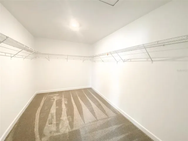 a close view of a closet