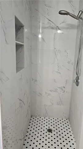 an empty room that has a window