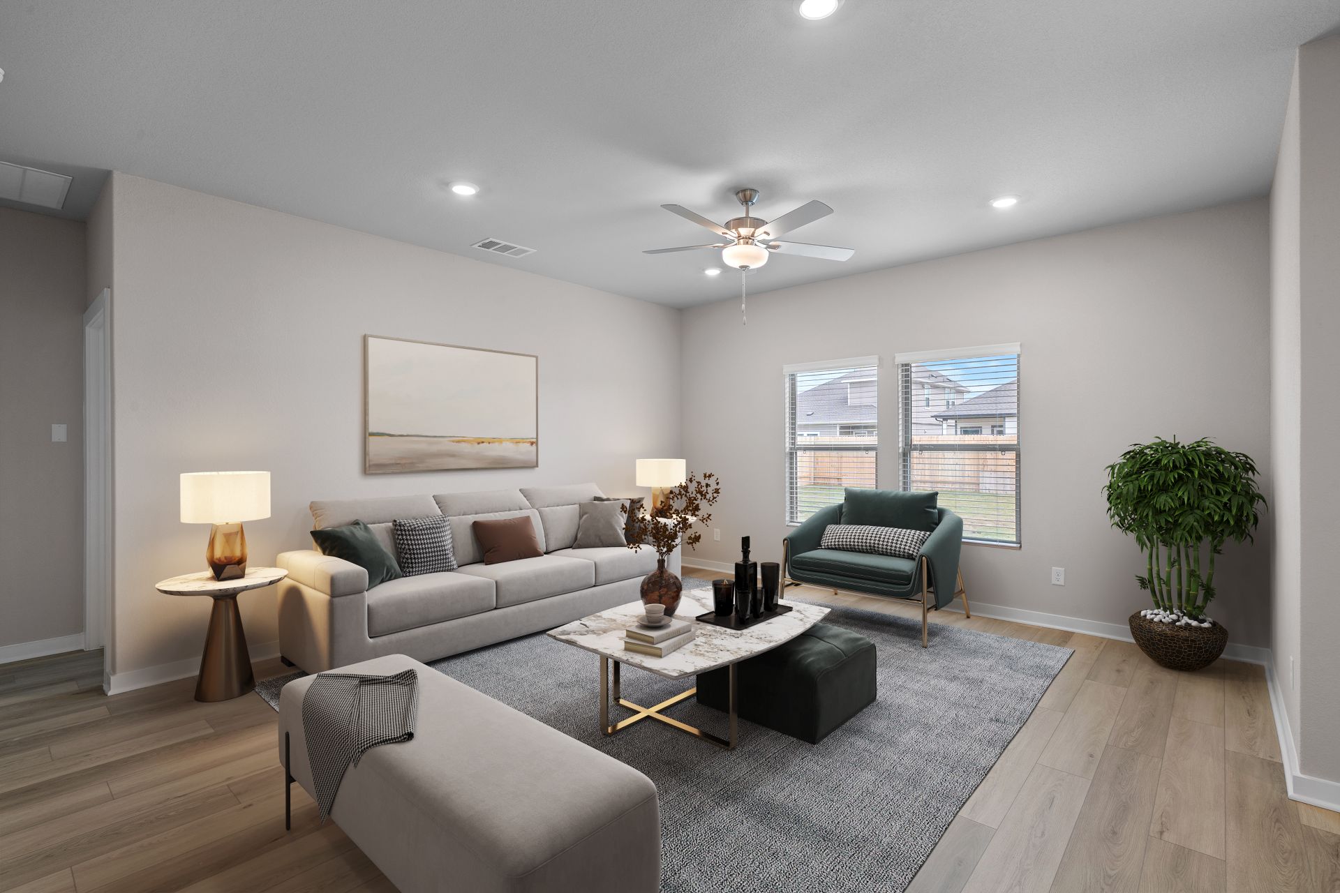 239 Red Tail Hawk Lane Cedar Creek, TX 78612 - Photo 4 of 27 Open Concept Family Room - Virtually Staged