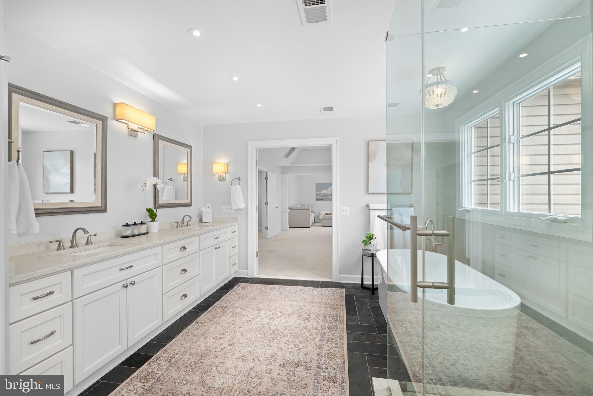 3257 Pony Ridge Way Oakton, VA 22124 - Photo 32 of 67 Marble shower and double vanity