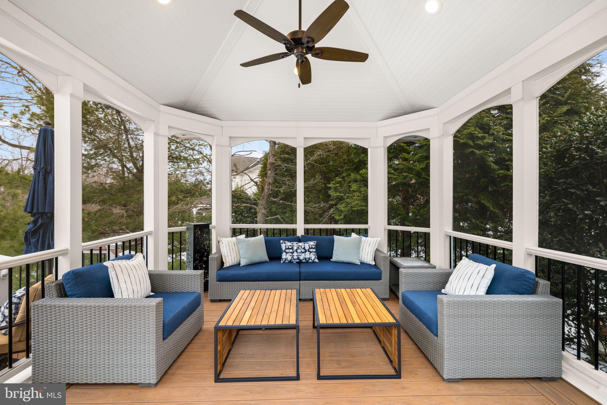 3257 Pony Ridge Way Oakton, VA 22124 - Photo 57 of 67 Screened in portico with fan and lights