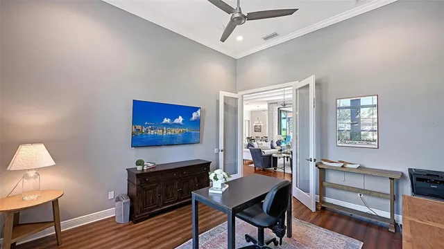 a view of a city with an ocean