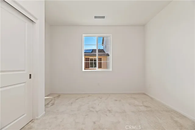 an empty room with a window