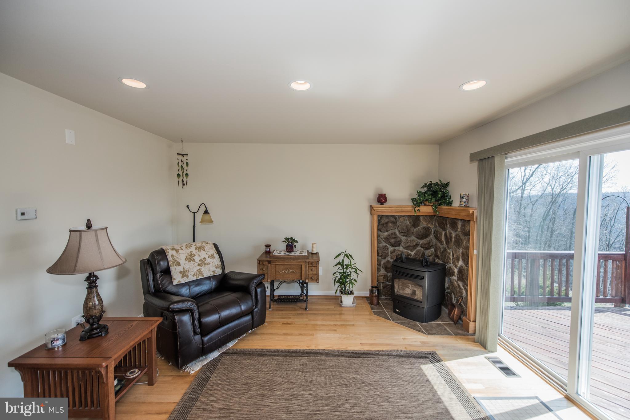 964 Granny Smith Road Linden, VA 22642 - Photo 10 of 30 a living room with furniture a window and a fireplace