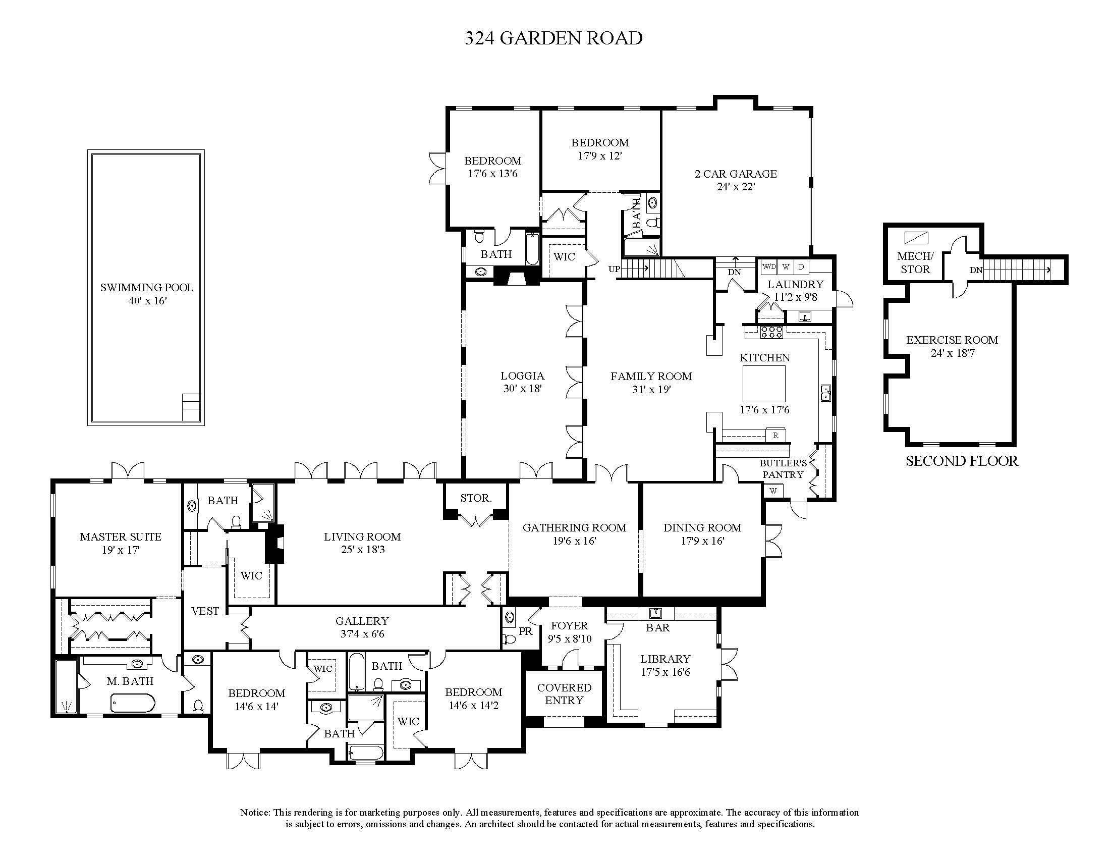 324 Garden Road Palm Beach, FL 33480 - Photo 26 of 26 Floor plan