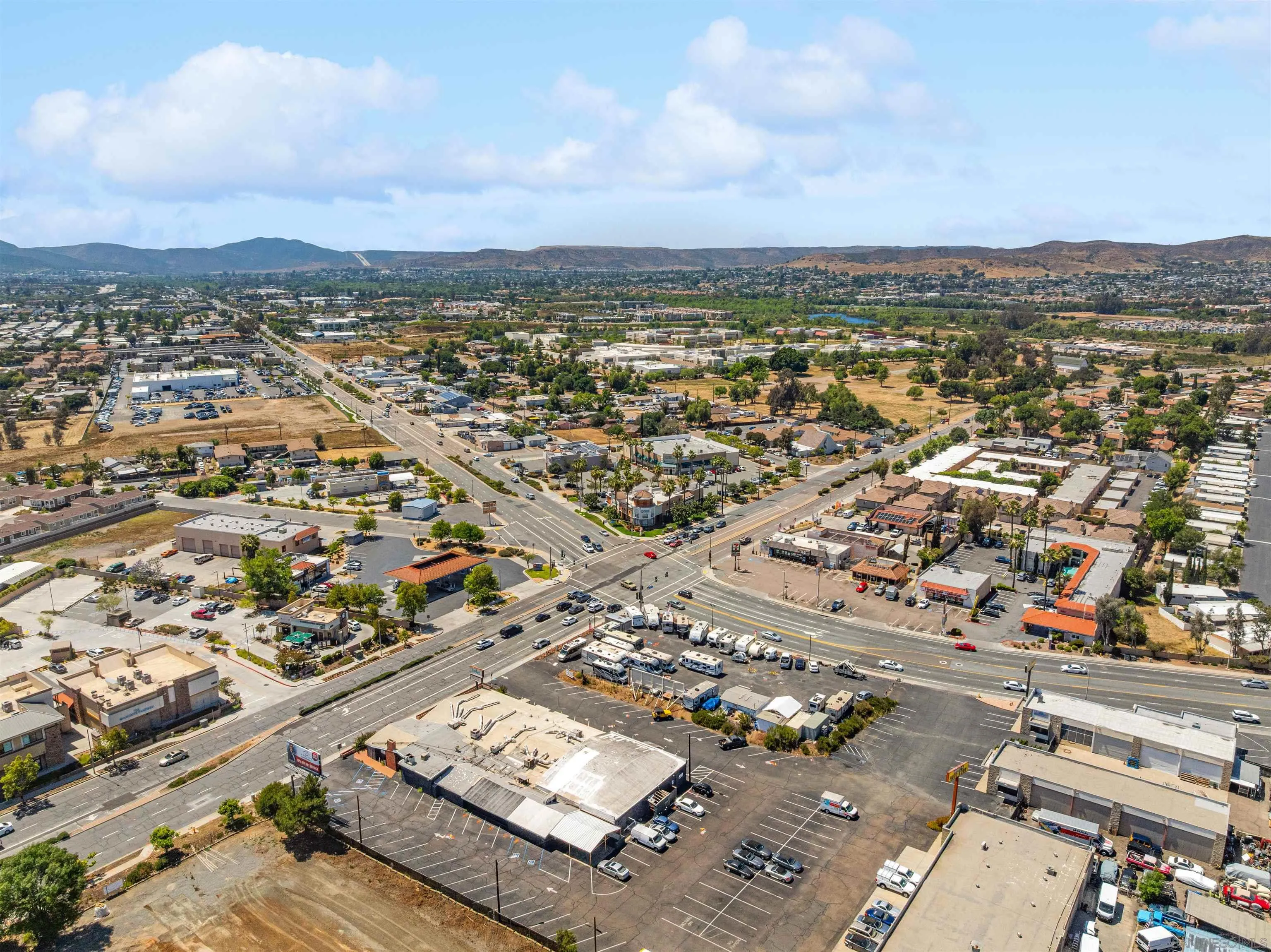10781 Riderwood Terrace, Unit B Santee, CA 92071 - Photo 31 of 31 an aerial view of a city with lots of residential buildings