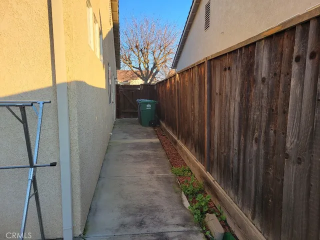 a view of a wooden fence