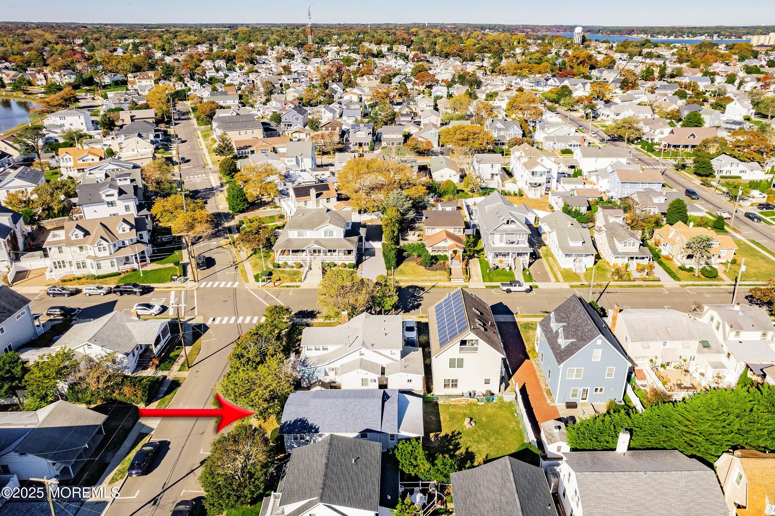 204 19th Avenue Belmar, NJ 07719 - Photo 19 of 24 an aerial view of a house with a yard