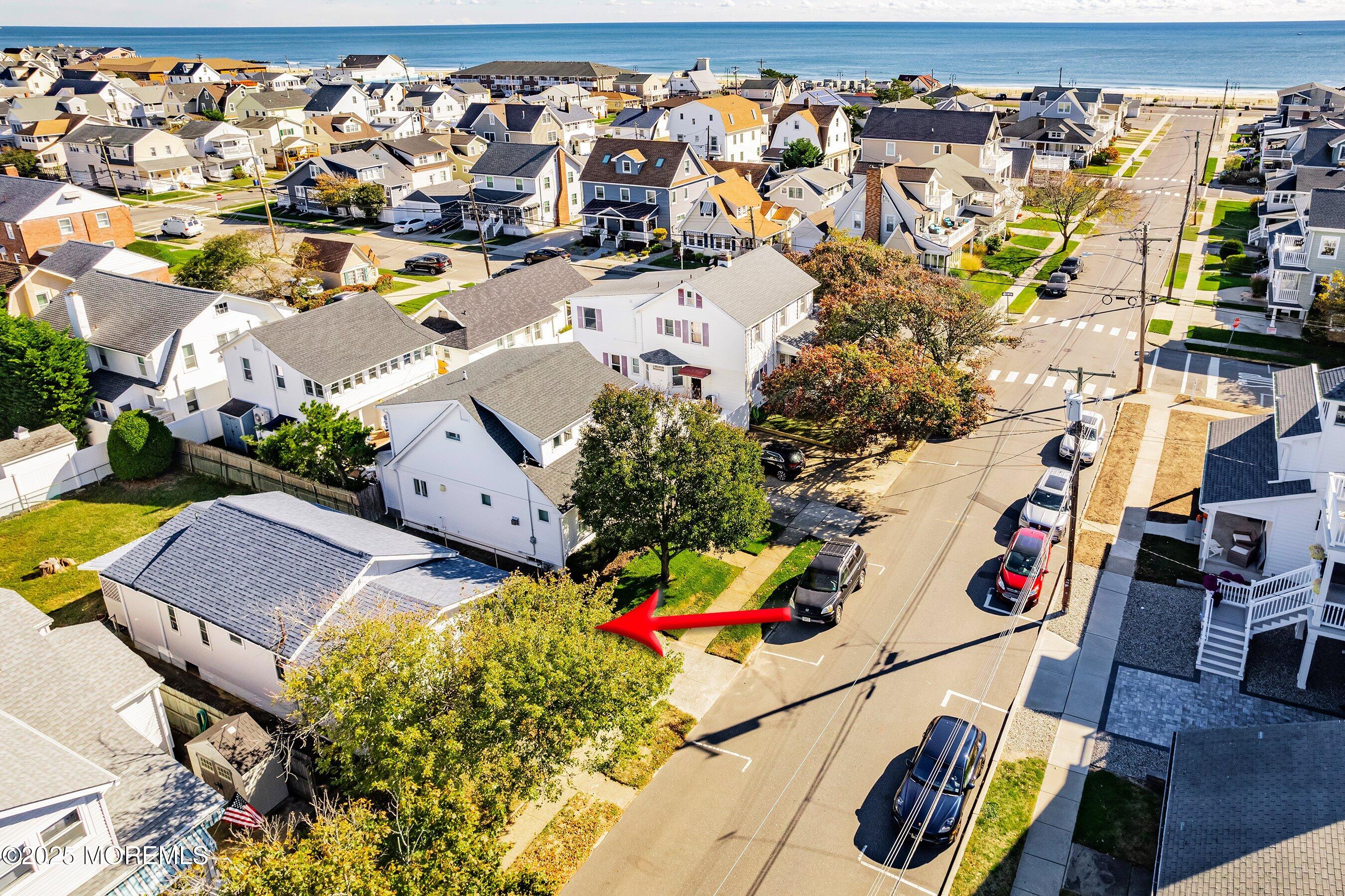 204 19th Avenue Belmar, NJ 07719 - Photo 3 of 24 an aerial view of residential house with outdoor space and parking