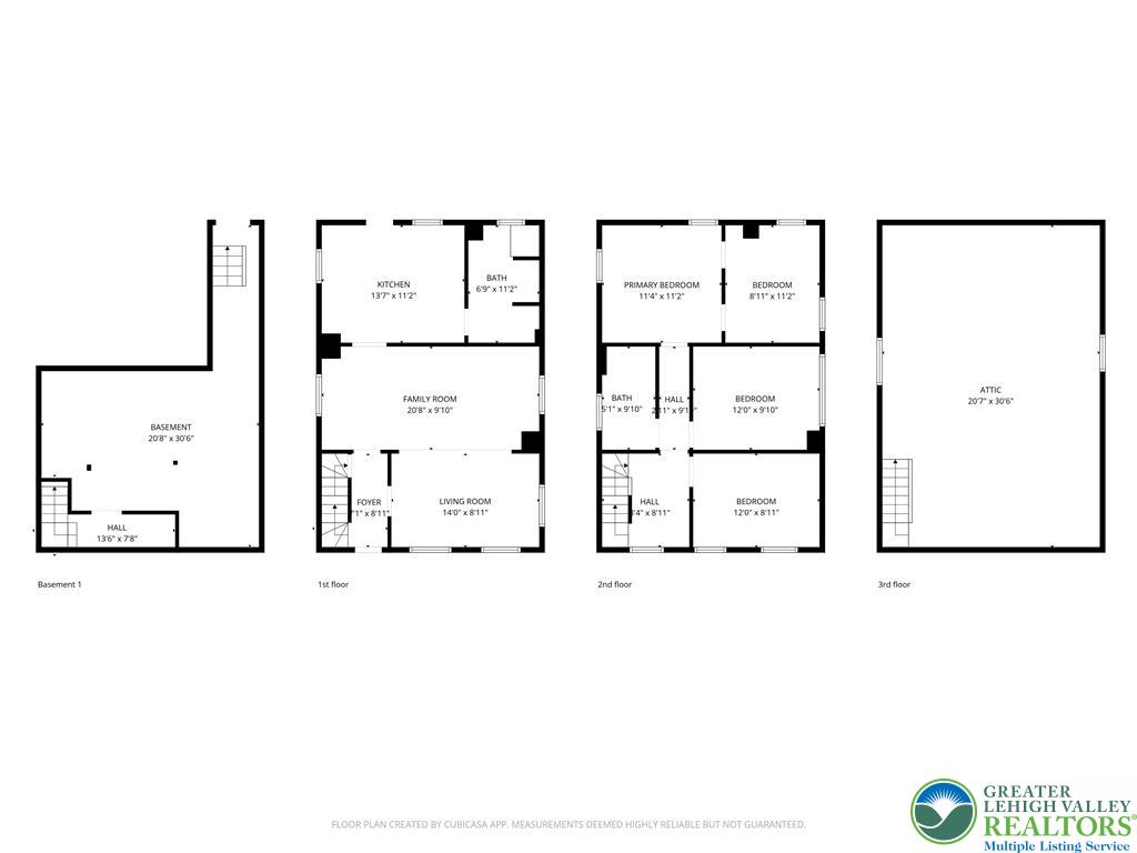 46 West Garrison Street Bethlehem, PA 18018 - Photo 36 of 39 a picture of a floor plan