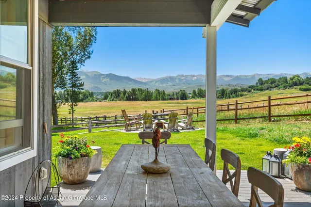 a view of a lake with a mountain in the background